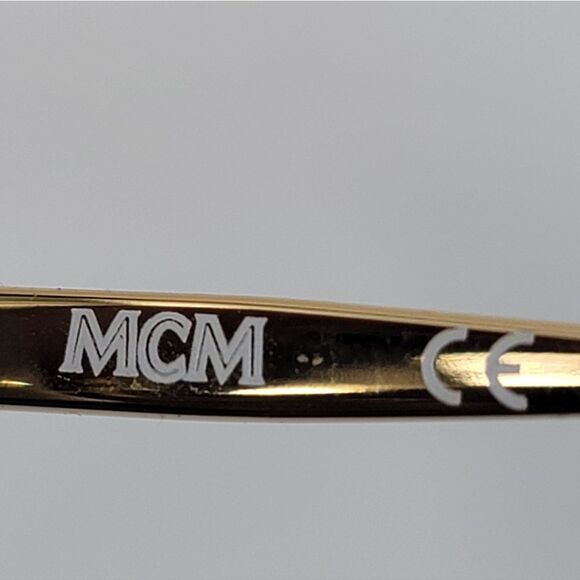 MCM 2114 717 Eyeglasses Frames 55-18-140 Gold Hexagon w/ Case Unisex Vtg Frames main image 9